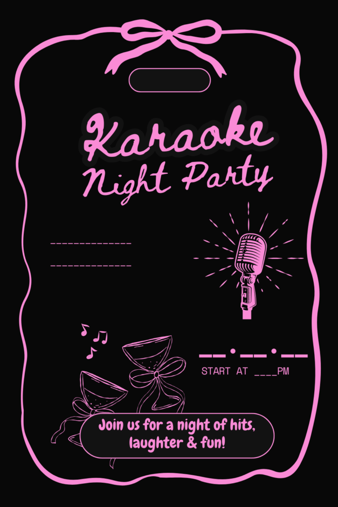 Printable Karaoke Invitation Template