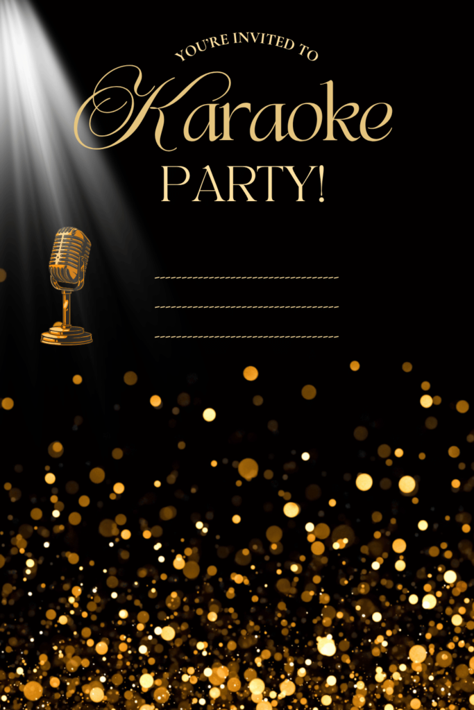 Printable Karaoke Invitation Template
