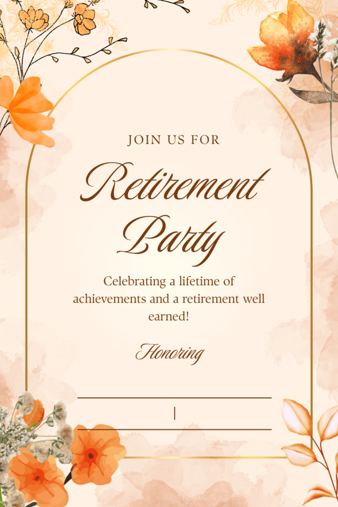 Printable Retirement Party Invitation Template
