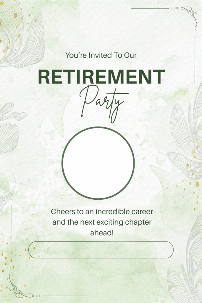 Printable Retirement Party Invitation Template