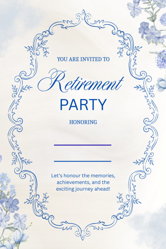 Printable Retirement Party Invitation Template