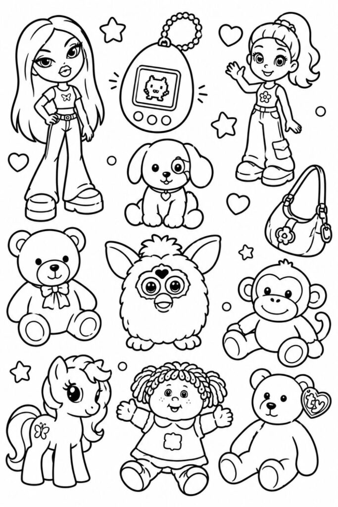 Printable 2000s Coloring Page