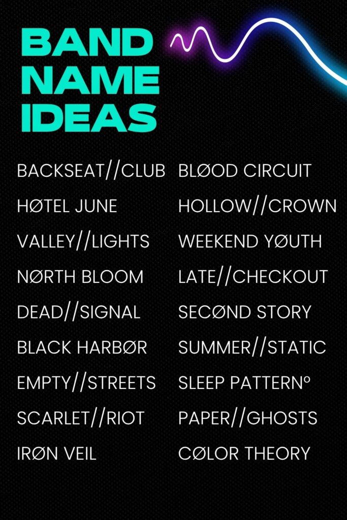 Printable Band Name Ideas