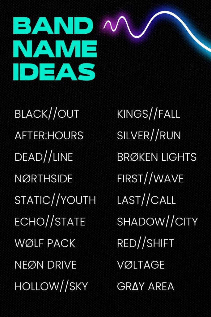 Printable Band Name Ideas