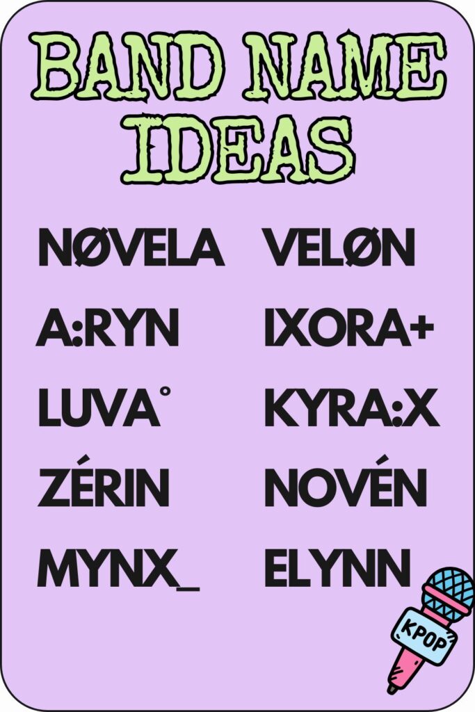 Printable Band Name Ideas