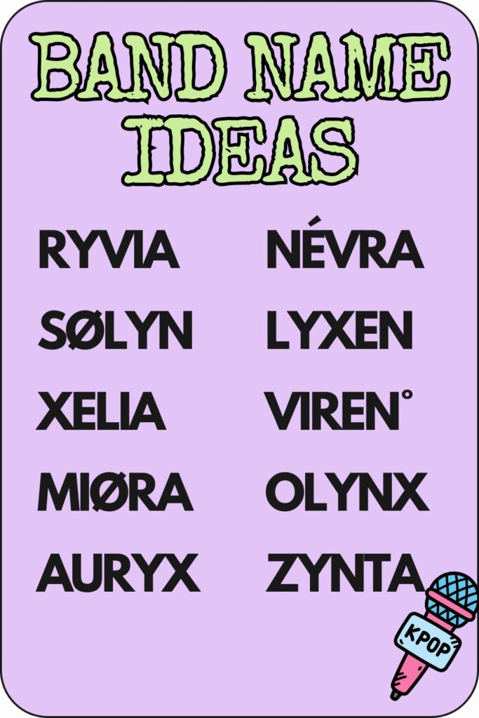 Printable Band Name Ideas