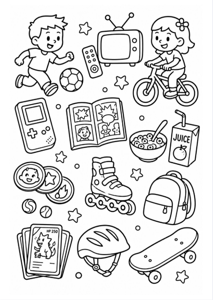 Printable 2000s Coloring Page