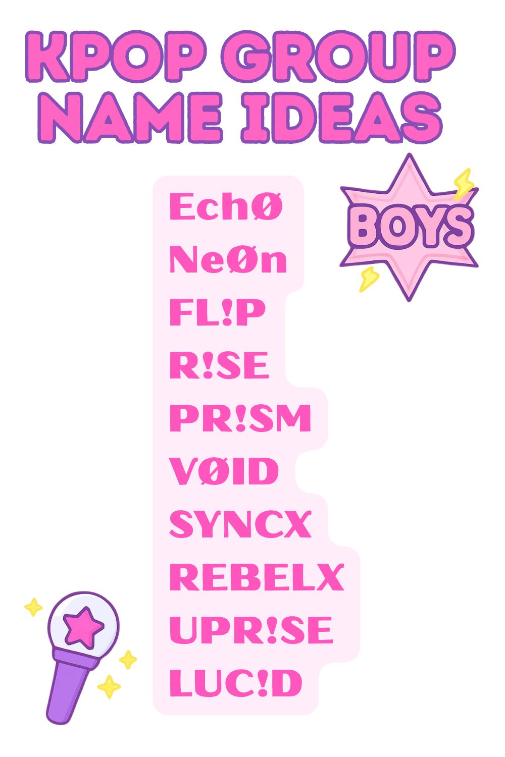 K-Pop Group Name Ideas