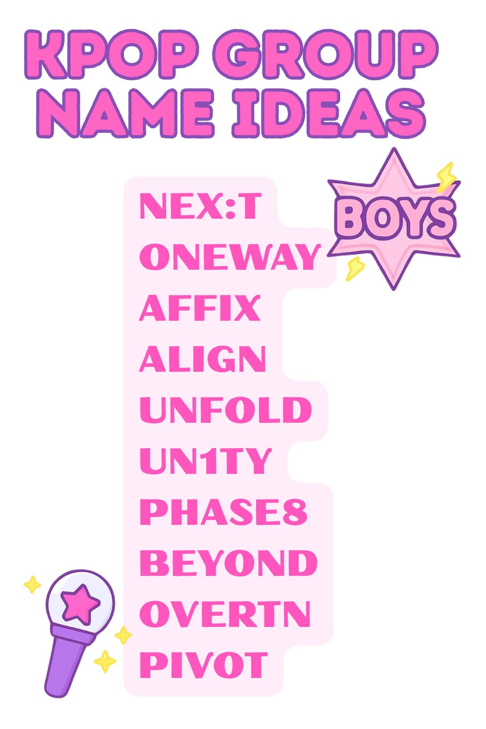 K-Pop Group Name Ideas