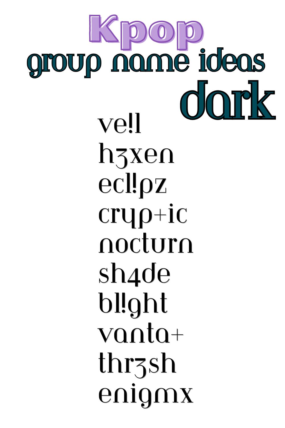 K-Pop Group Name Ideas