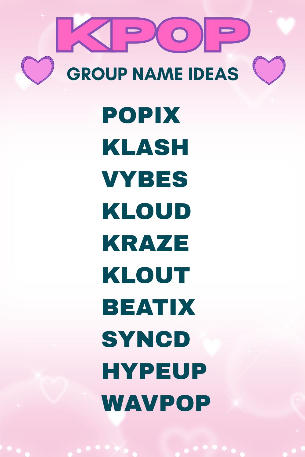 K-Pop Group Name Ideas