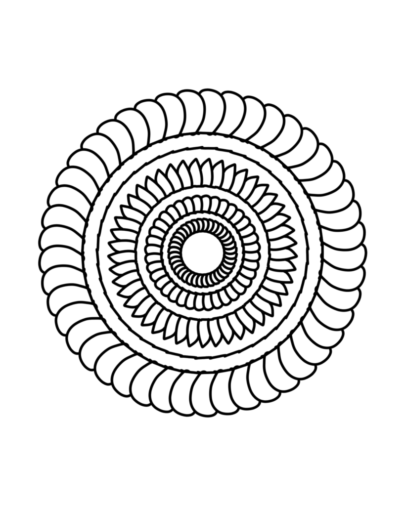 Printable blank mandala template