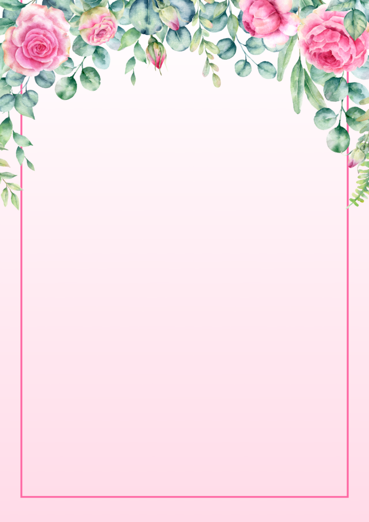 Printable blank floral sheet