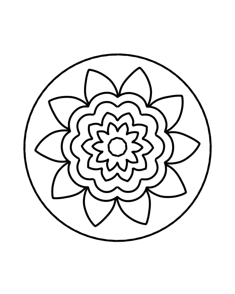 Printable blank mandala template