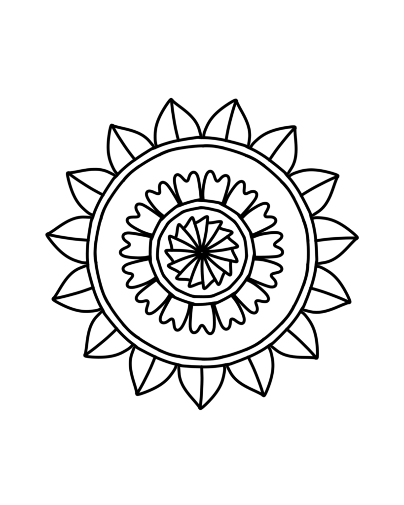 Printable blank mandala template