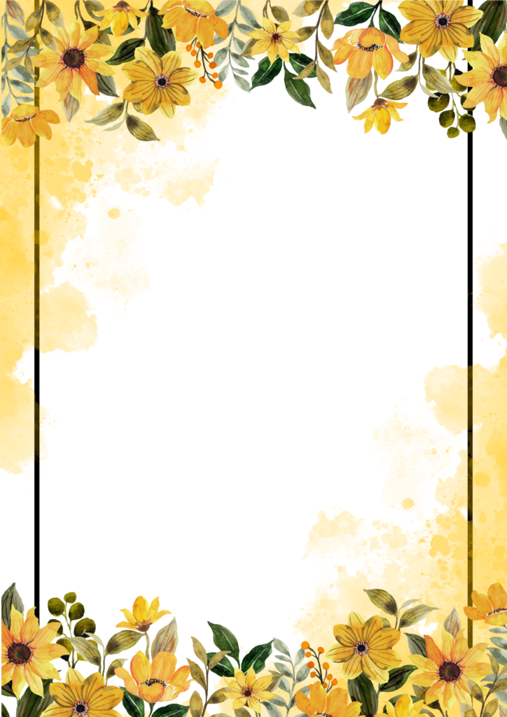 Printable blank floral sheet