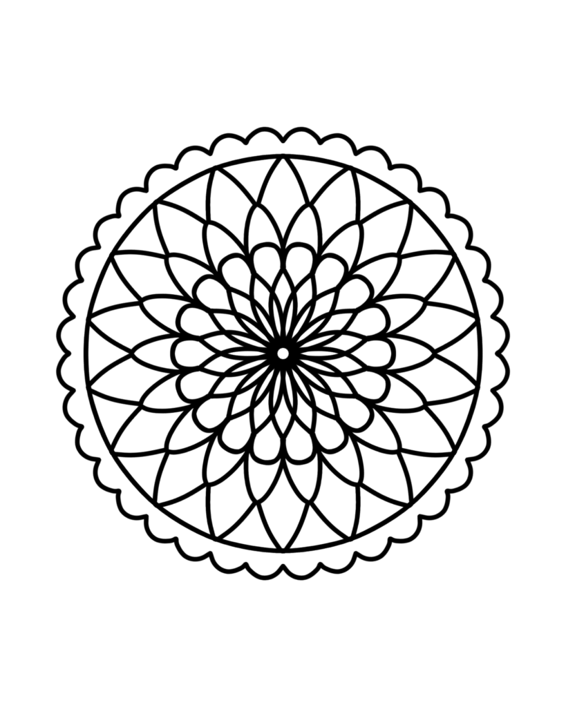 Printable blank mandala template
