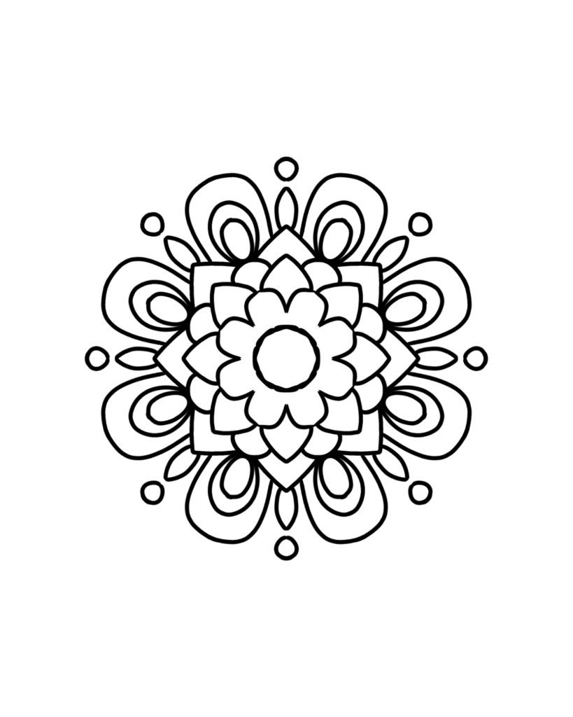 Printable blank mandala template