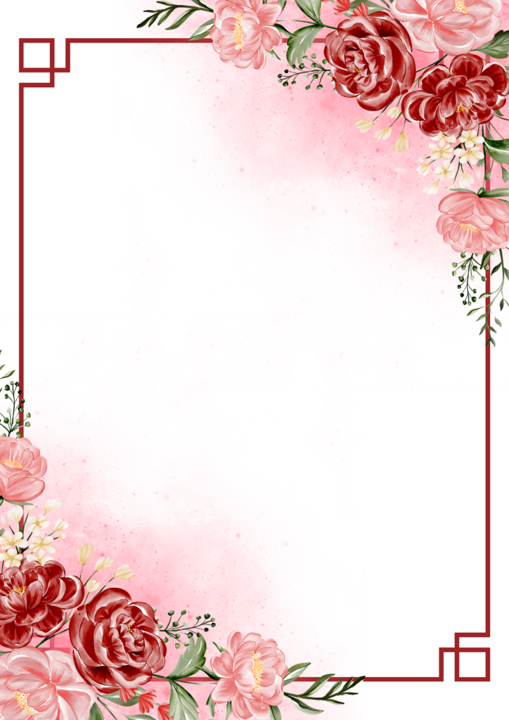 Printable blank floral sheet