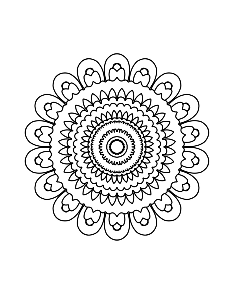 Printable blank mandala template