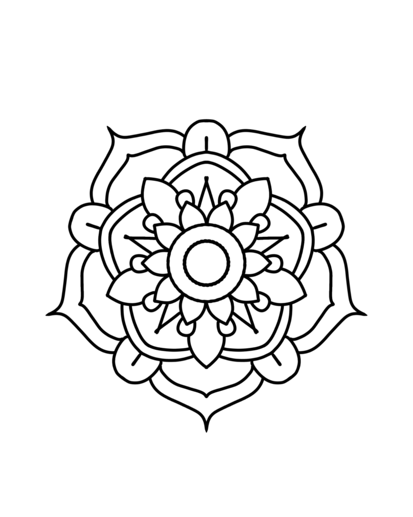 Printable blank mandala template