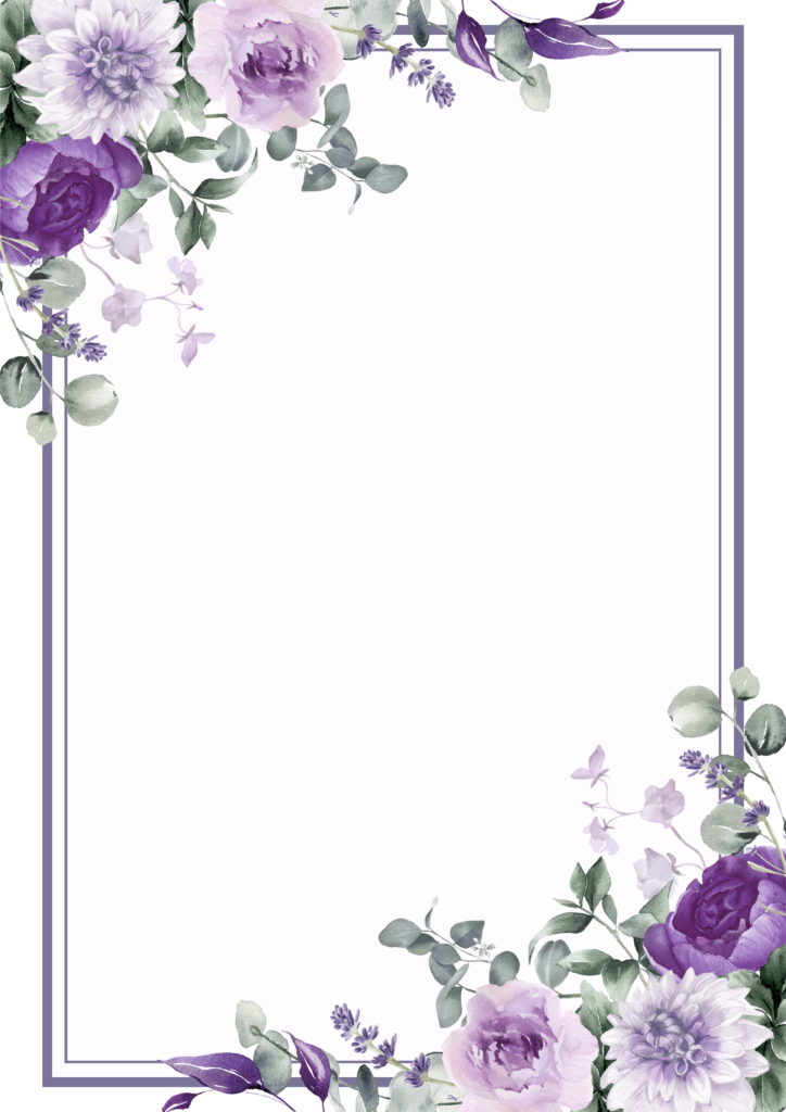 Printable blank floral sheet