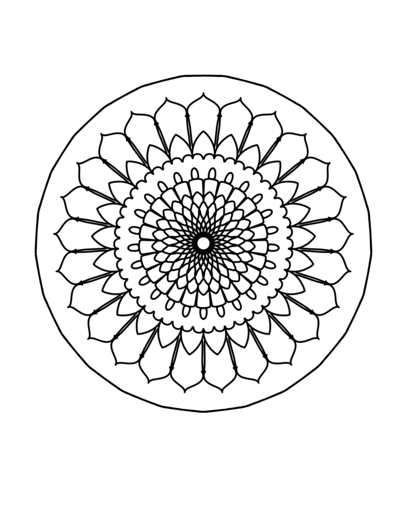 Printable blank mandala template