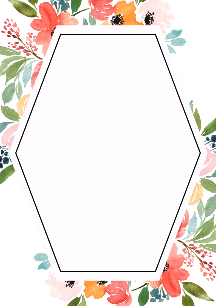 Printable blank floral sheet