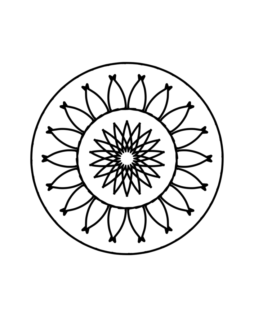 Printable blank mandala template