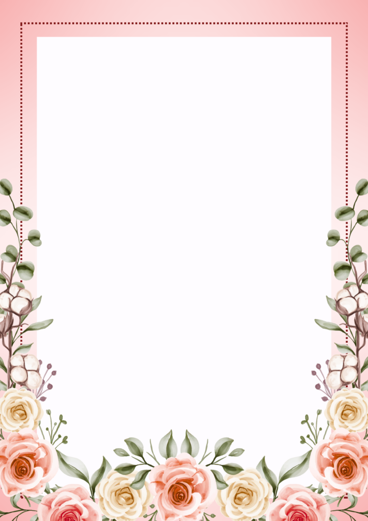 Printable blank floral sheet