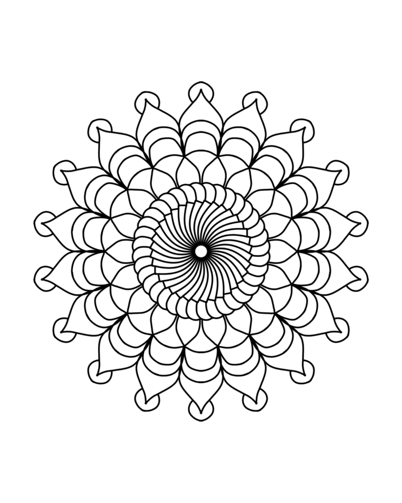 Printable blank mandala template