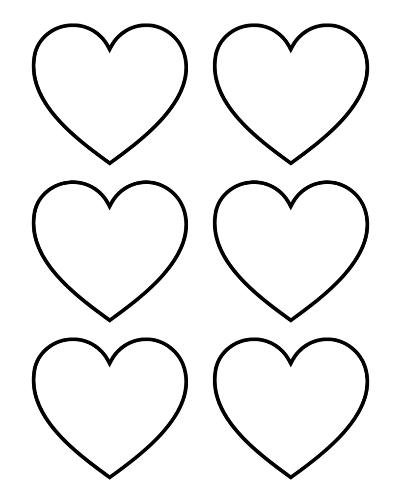 Printable blank heart template 