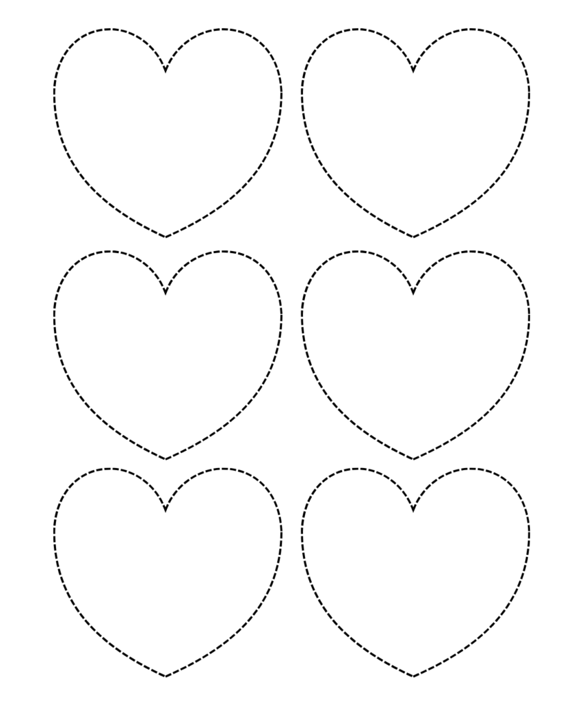 Printable blank heart template 