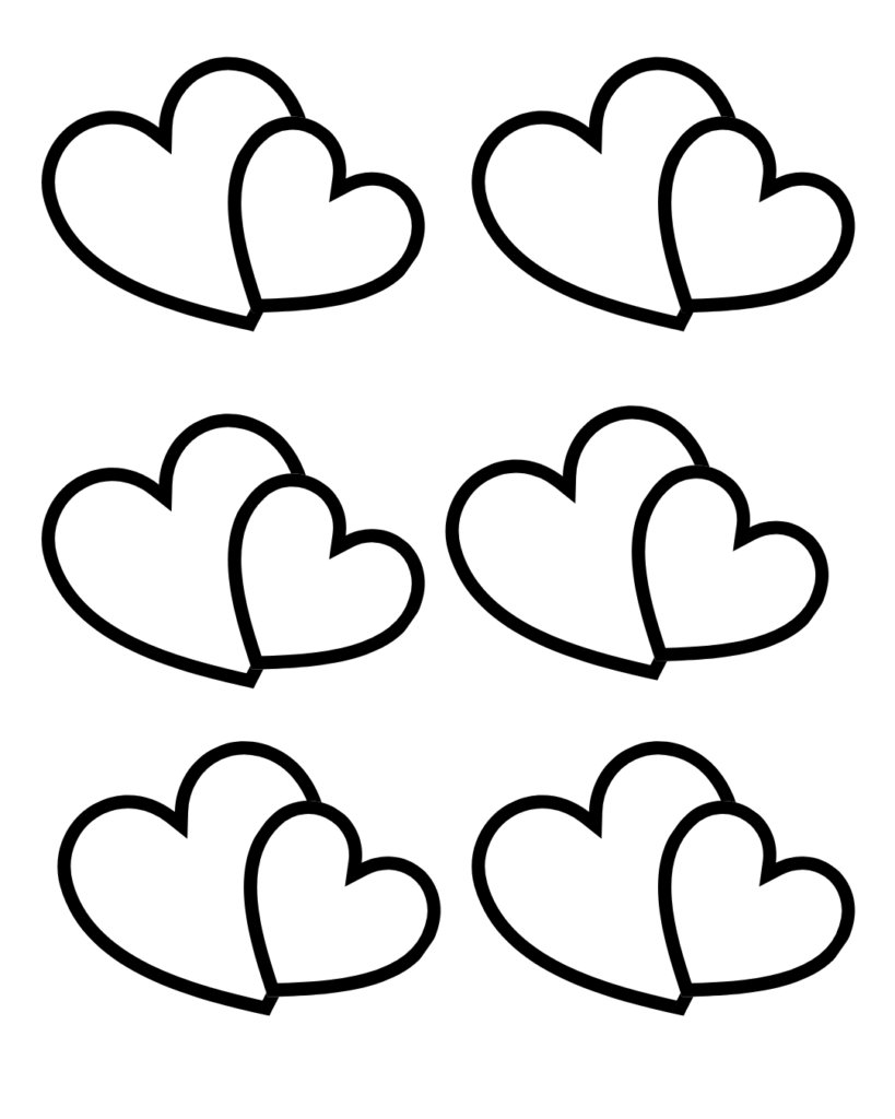 Printable blank heart template 