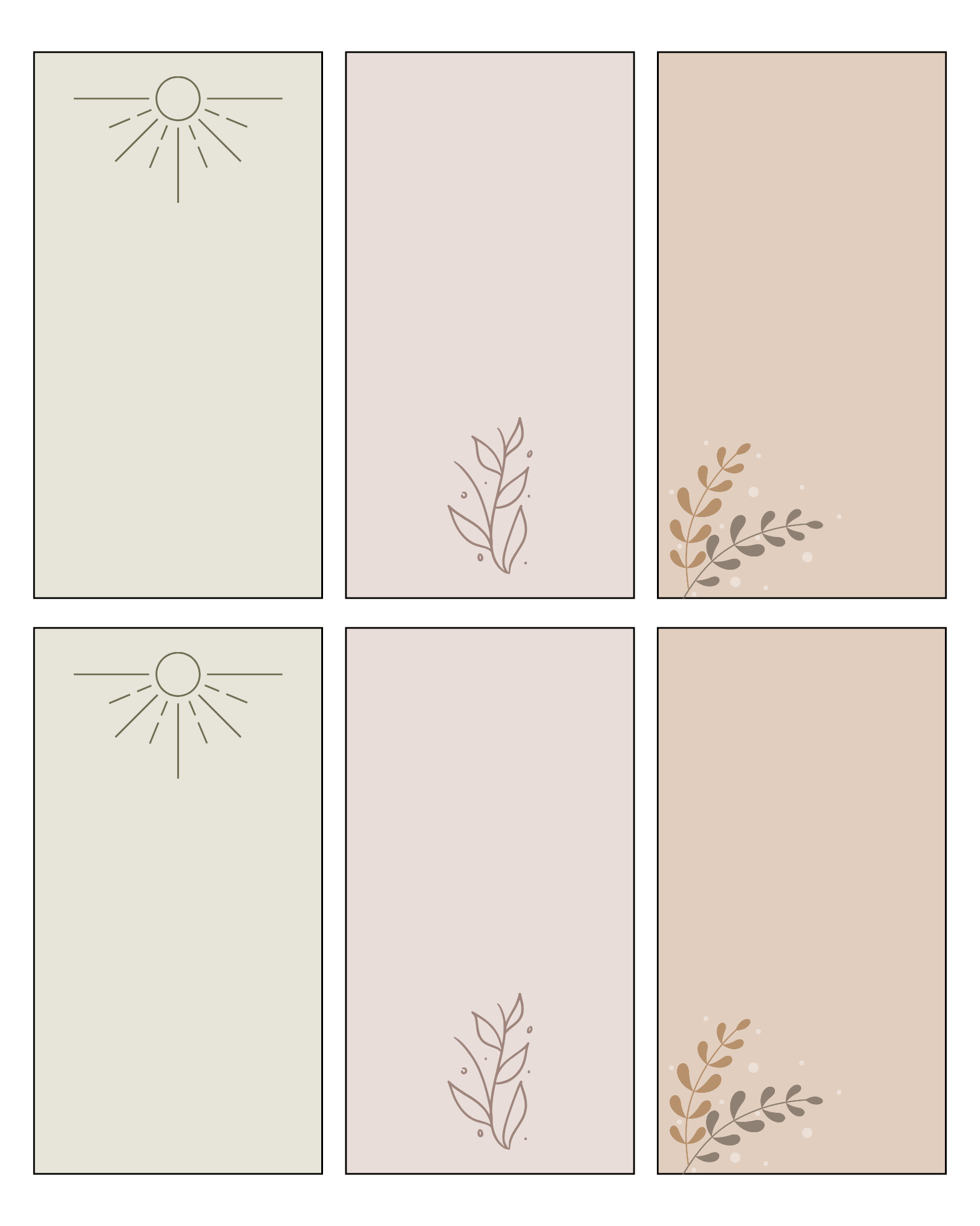Printable blank affirmation cards