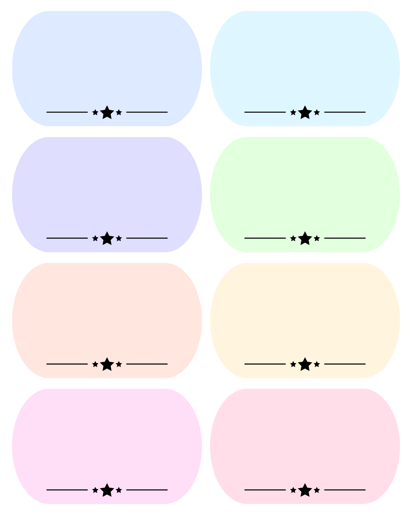 Printable blank affirmation cards