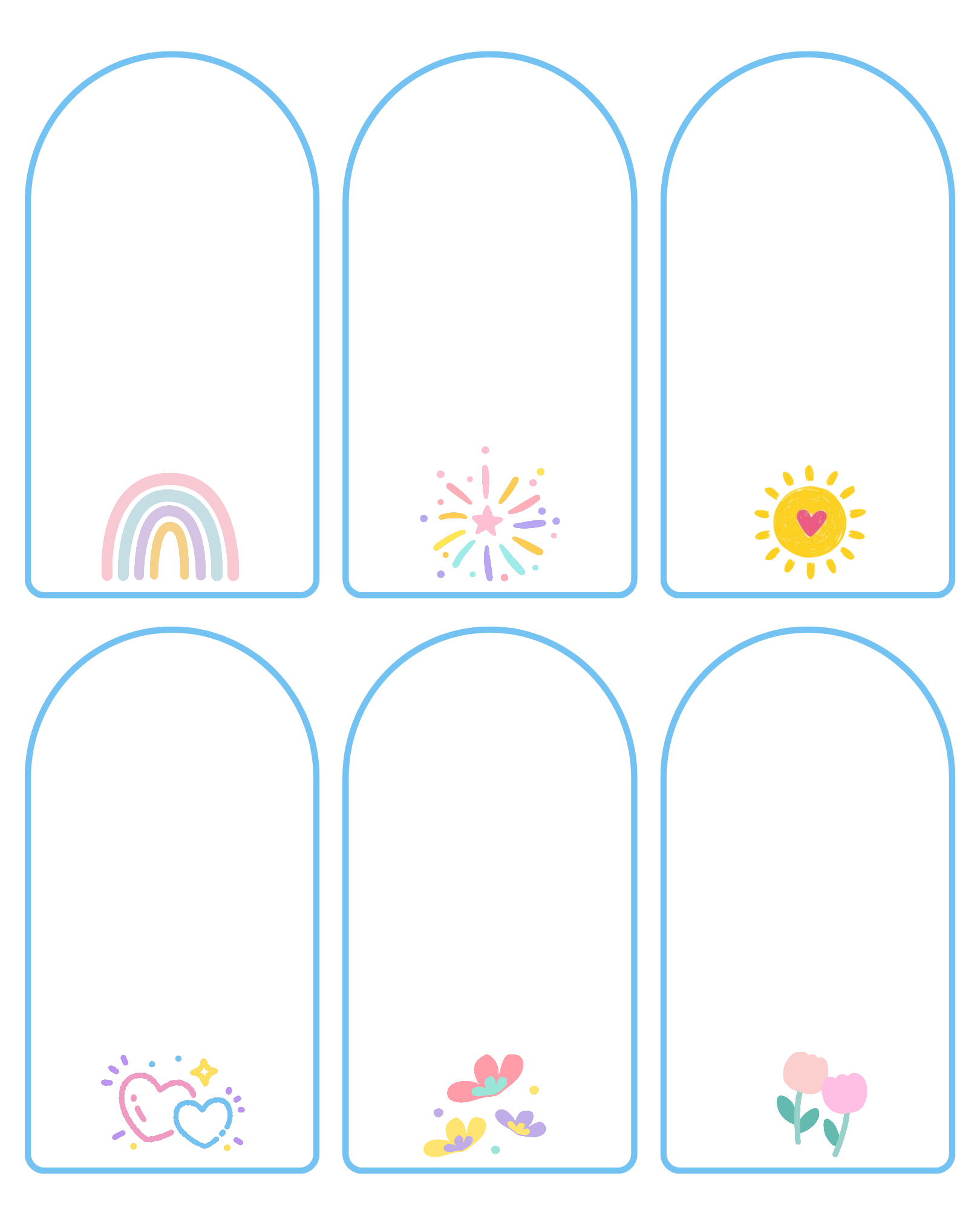 Printable blank affirmation cards