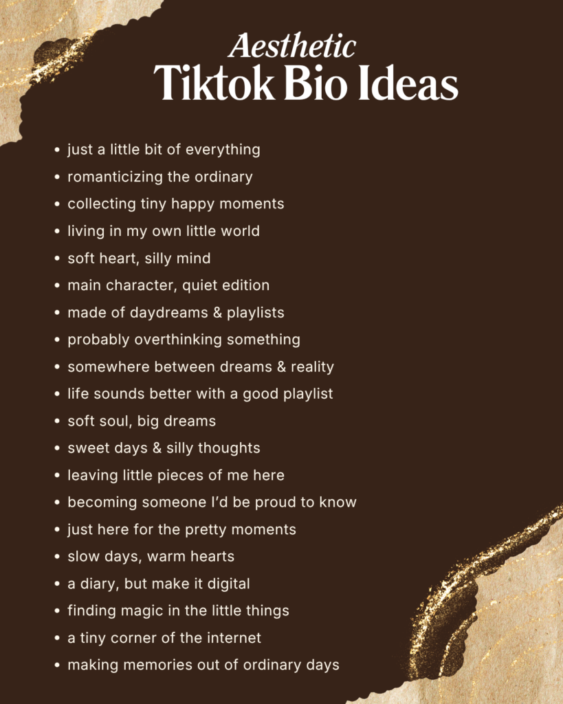 Printable Tiktok Bio Ideas