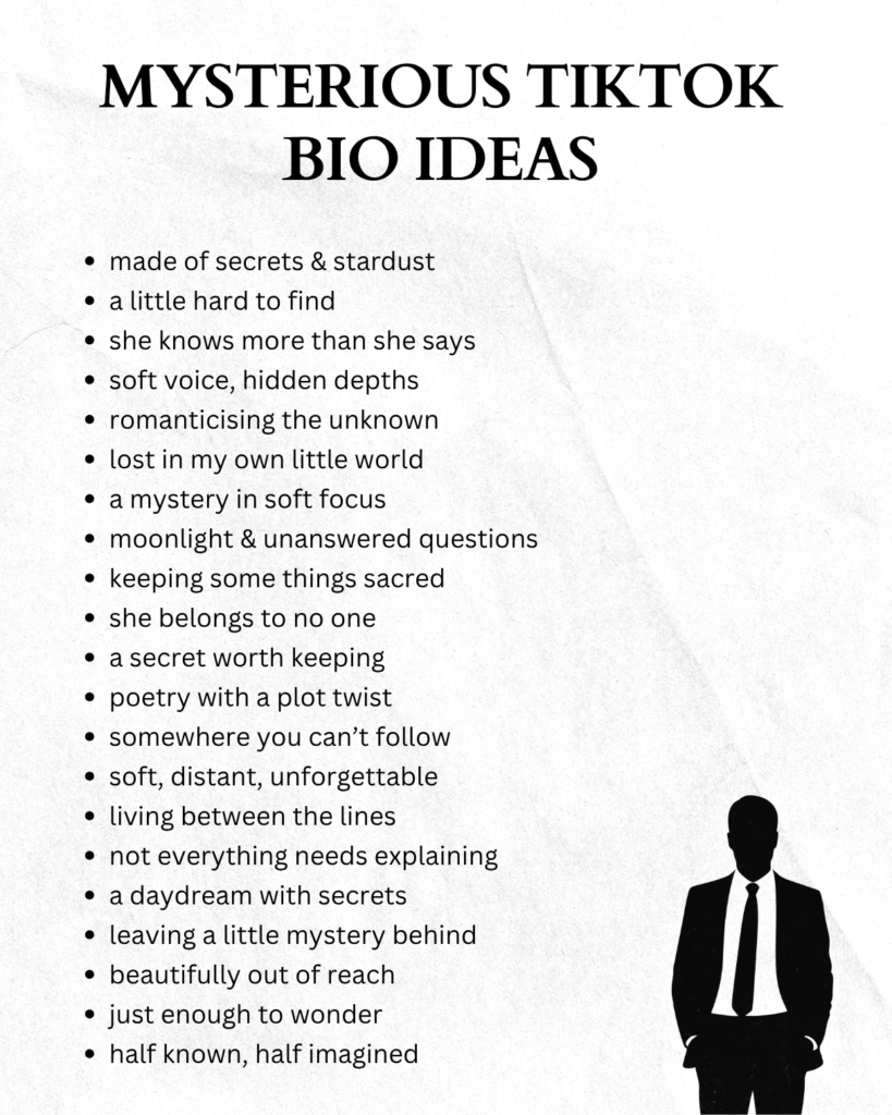 Printable Tiktok Bio Ideas