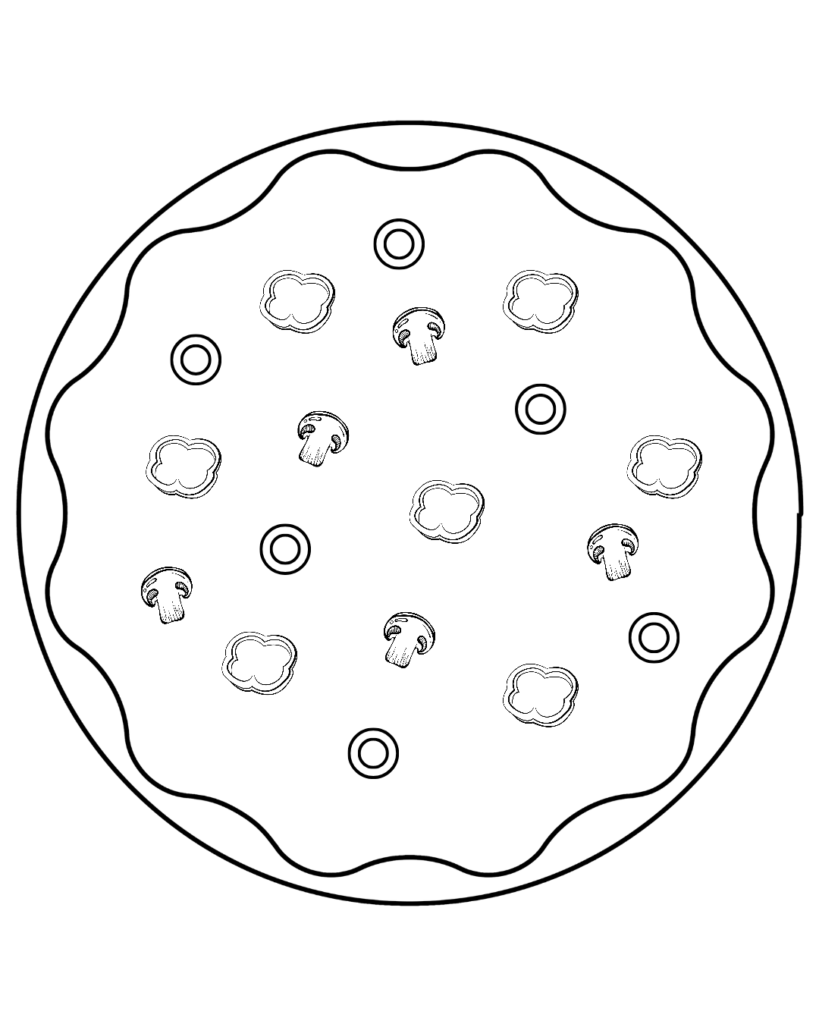 Printable blank pizza template 
