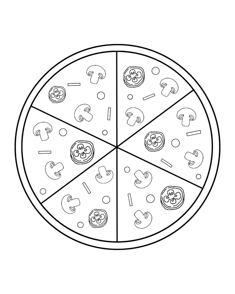 Printable blank pizza template 
