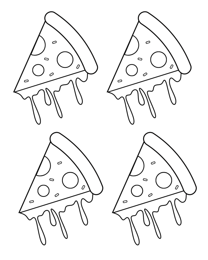 Printable blank pizza template 