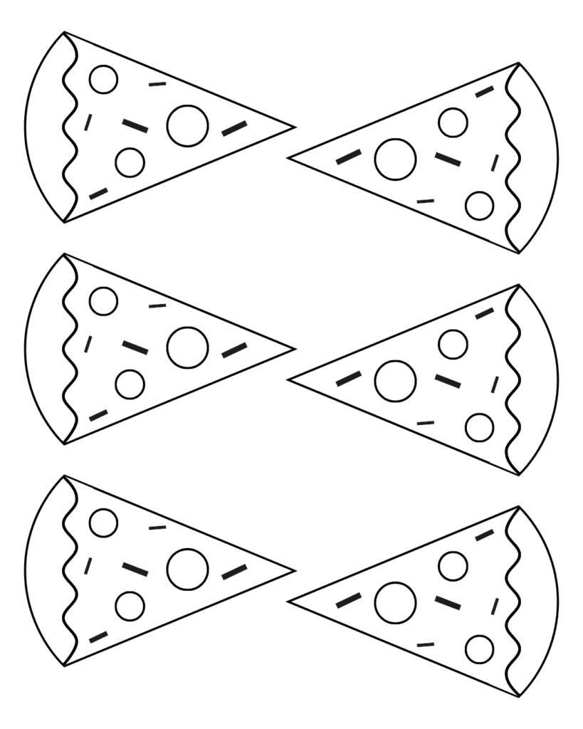 Printable blank pizza template 