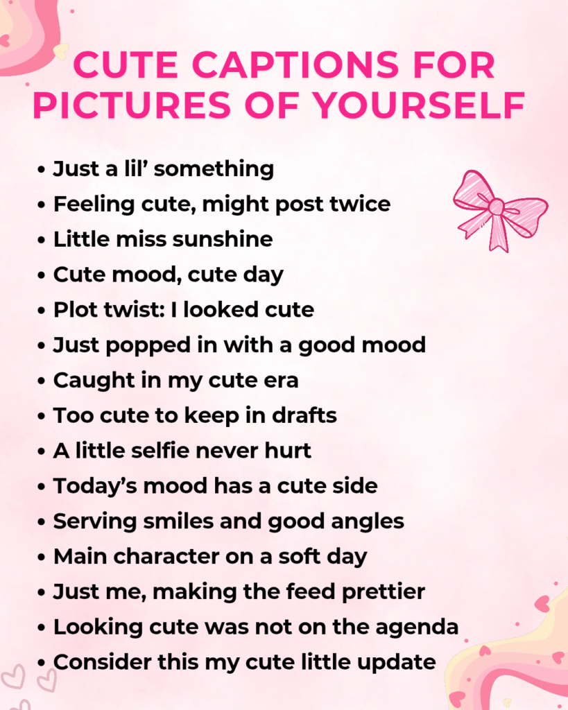 Printable captions for pictures of yourself