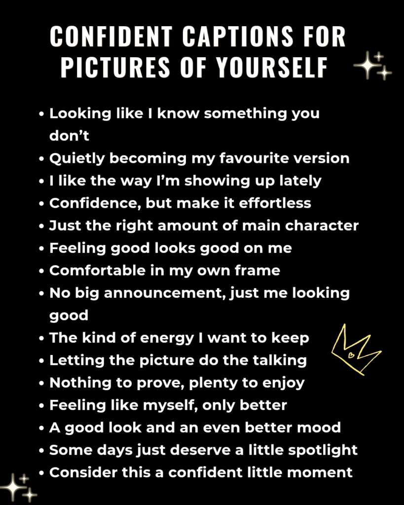 Printable captions for pictures of yourself