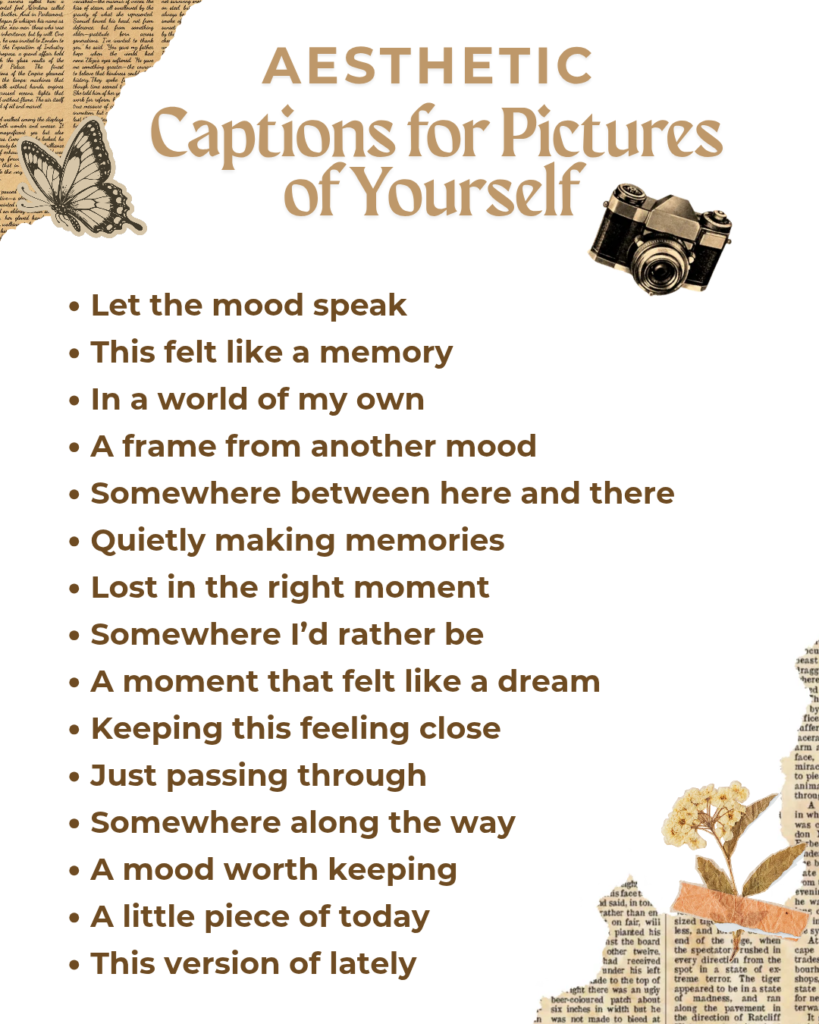 Printable captions for pictures of yourself