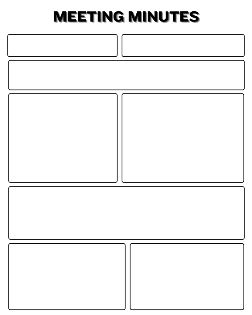 Printable Simple Meeting Minutes Template