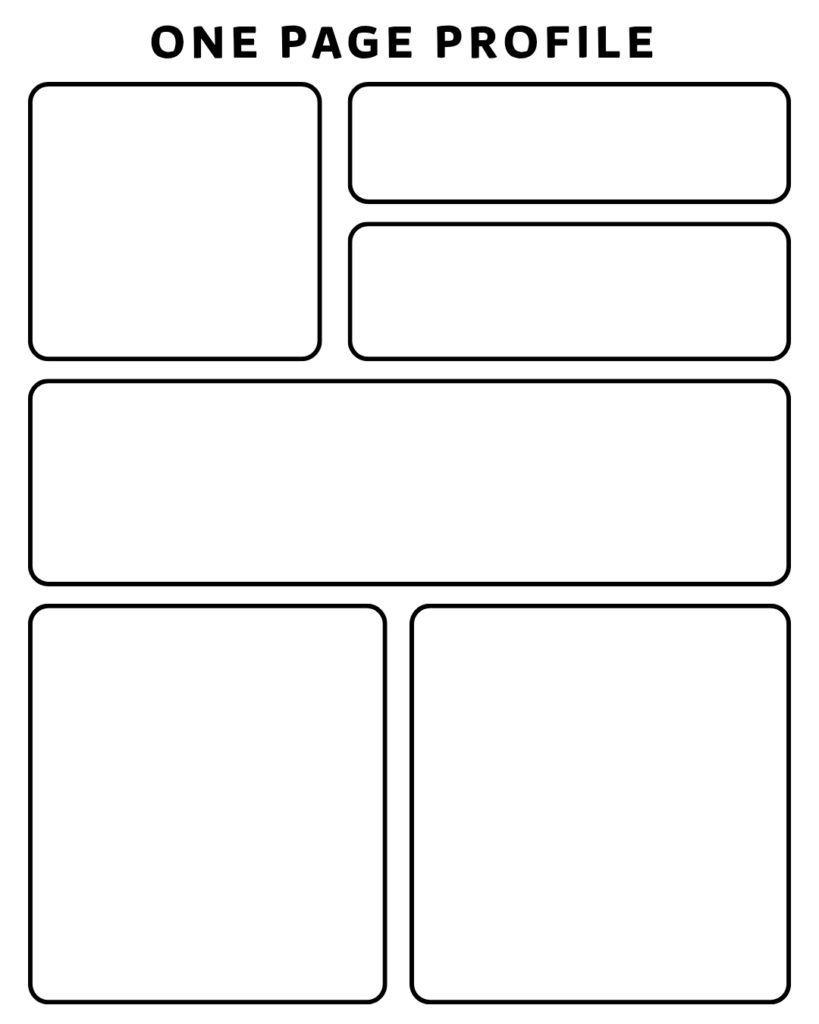 Printable one page profile template