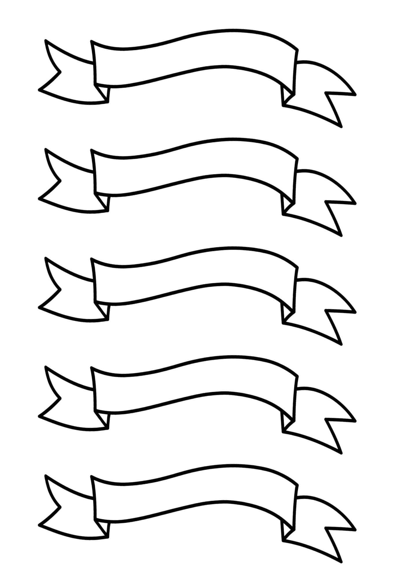 Printable blank ribbon template