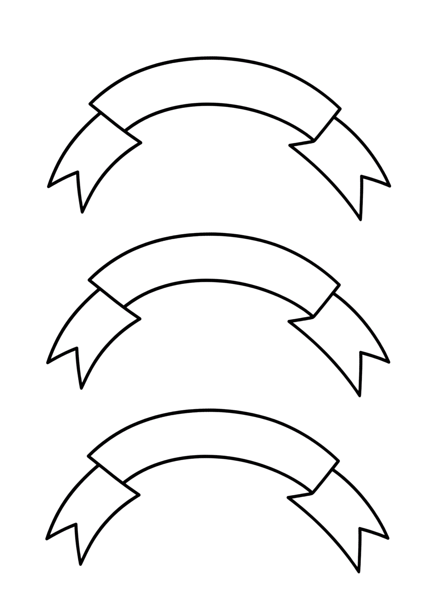 Printable blank ribbon template